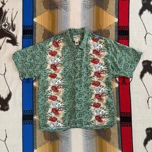 Vintage Big Dogs Poker Chip Hawaiian Short Sleeved Button Up Shirt Size Large